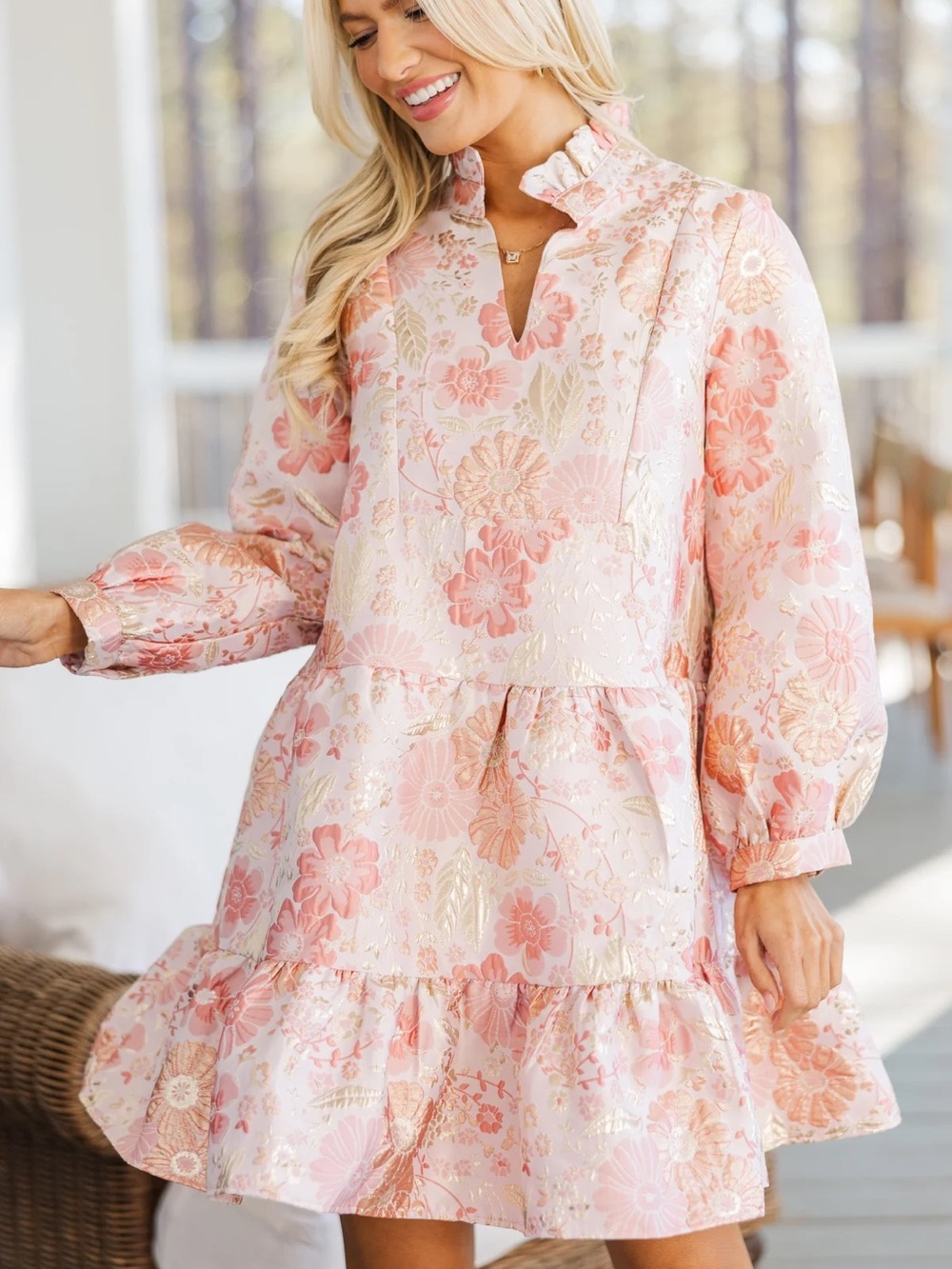 Shop the Mint | Always On My Mind Pink Floral Babydoll Dress